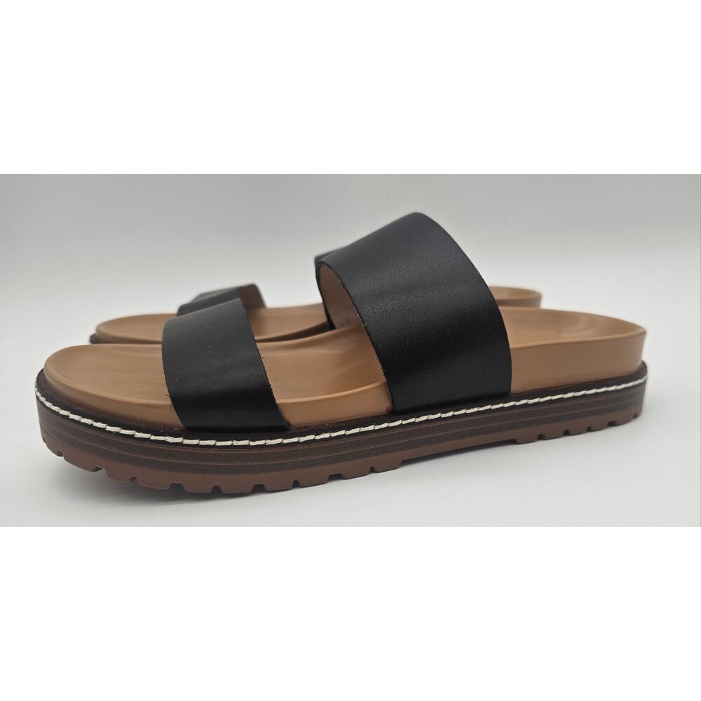 Madewell Women’s Preston Sporty Slides Size 7.5 Black / Tan Synthetic Sole